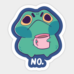 Frog says No Sticker